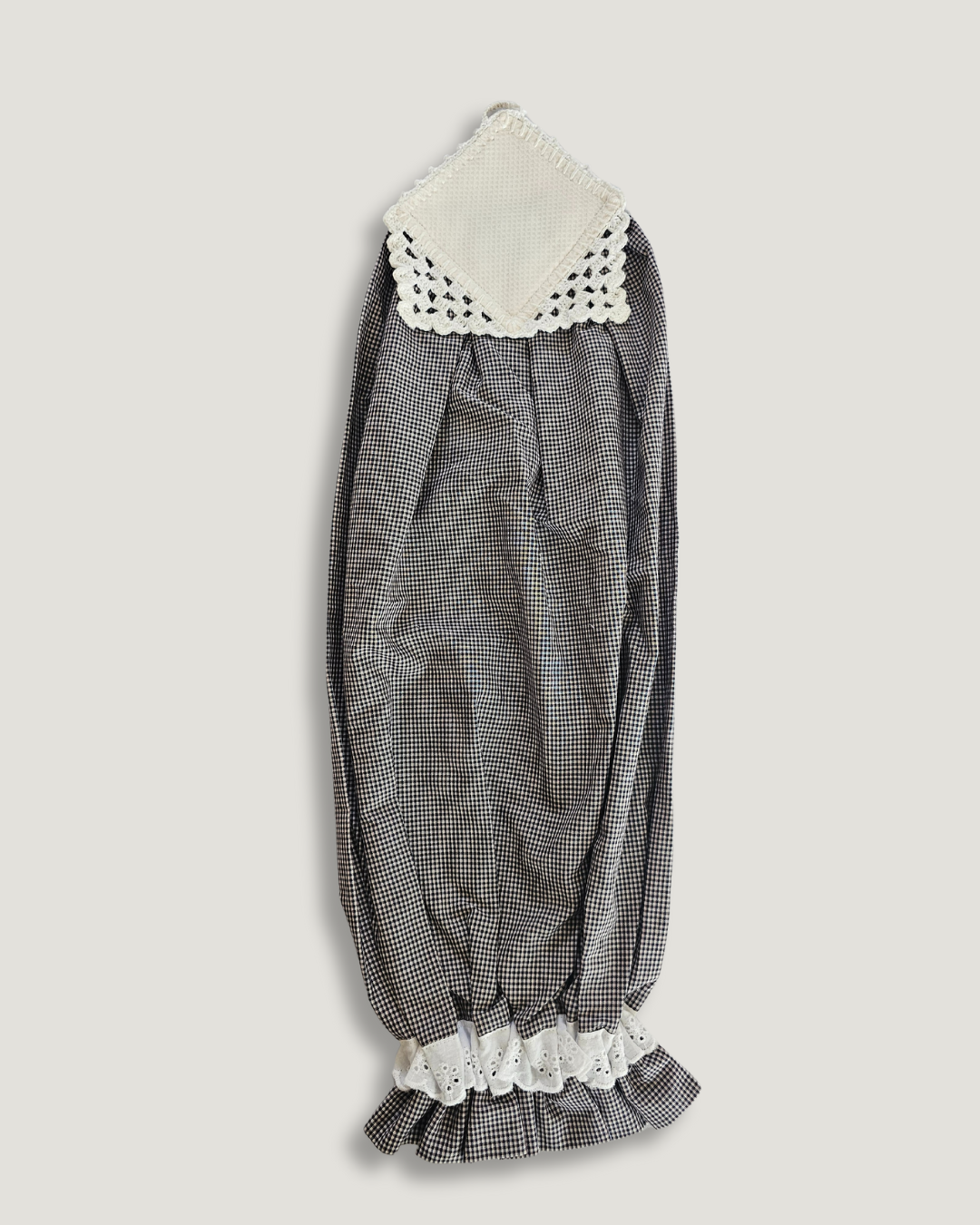 Puxa-Sacos 100% Algodão Xadrez - Abertura atrás