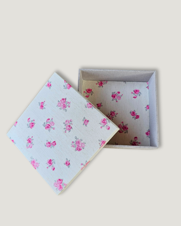 Caixinha Decorativa Florida - Rosa e Branco - Imagem 2
