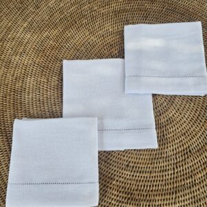 Kit 6 Panos de Prato Lisos 100% Algodão com Ponto Ajour